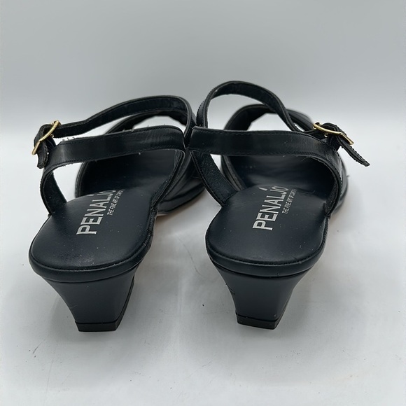 Penaljo black ankle strap sandals, size 5.5 - Picture 4 of 10